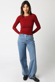 Abbey Long Sleeve | Scarlet
