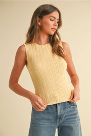 The Celine Pleated Tank