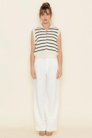 Bria Striped Zip Vest
