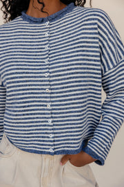 Piper Cardigan | Denim Stripe