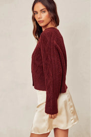 The Selby Cardigan | Merlot