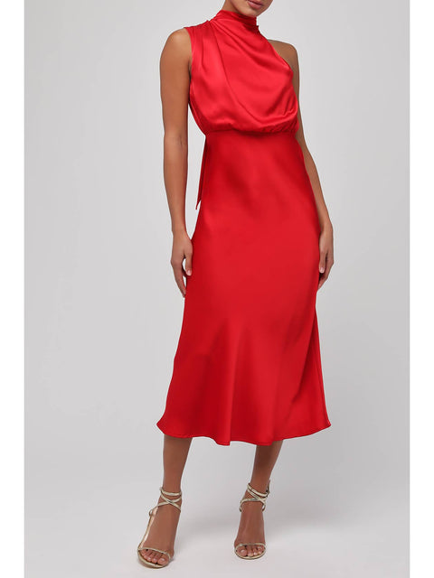 Dublin Asym Neck Midi Dress