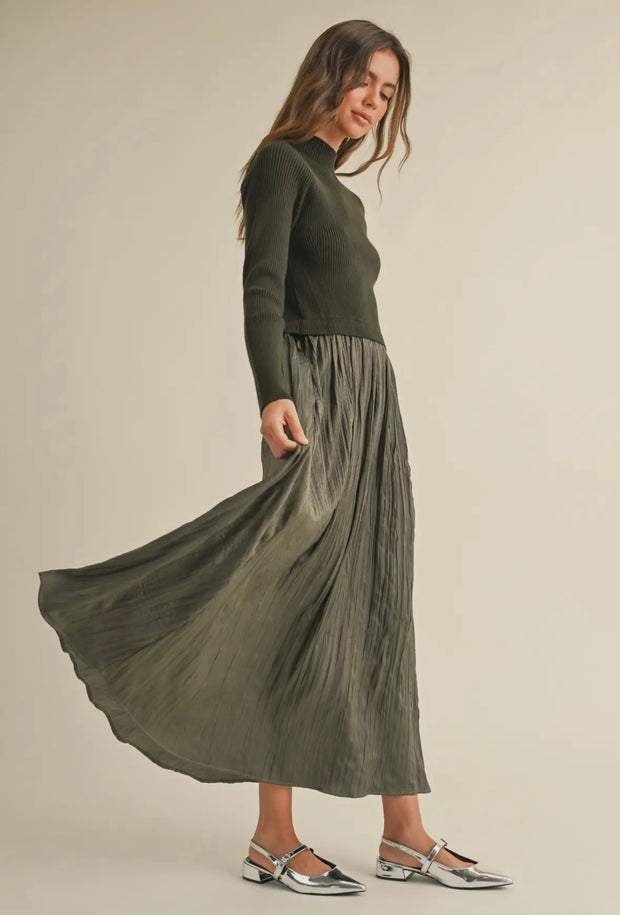 Restless Heart Satin Sweater Dress