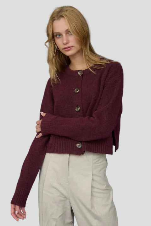 The Margot Cardigan | Red Wood