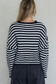 Piper Cardigan | Navy Stripe