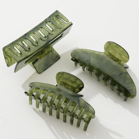 Jade Green Claw Clips