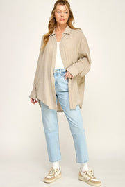 Bridget Button Down | Beige