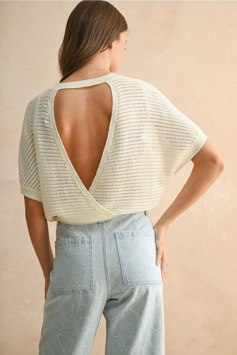 The Drew Open Back Sweater