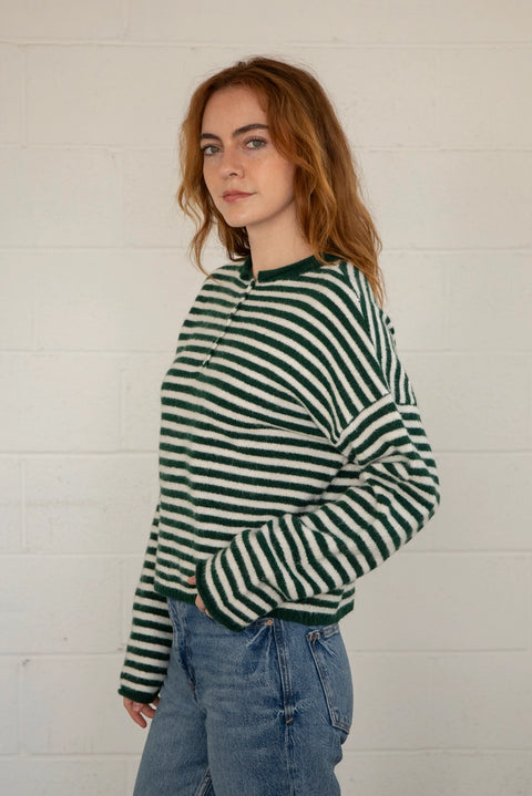 Piper Henley Pullover | Forest Green
