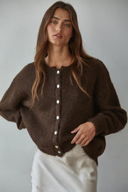 The Liora Cardigan | Chocolate