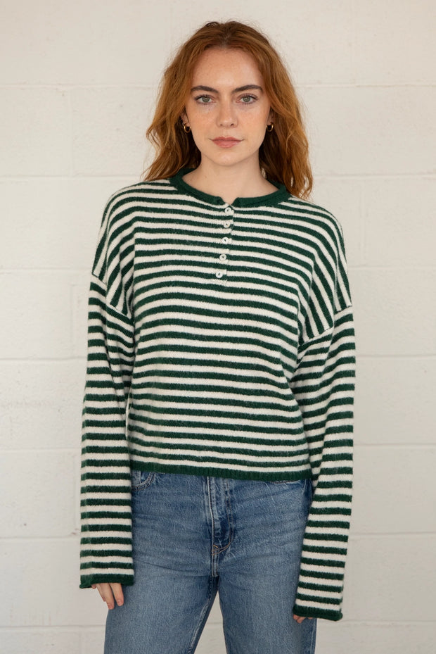 Piper Henley Pullover | Forest Green