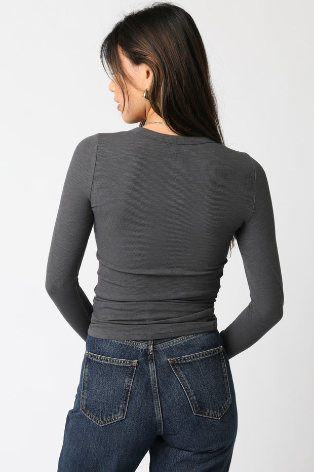Abbey Long Sleeve | Dark Grey