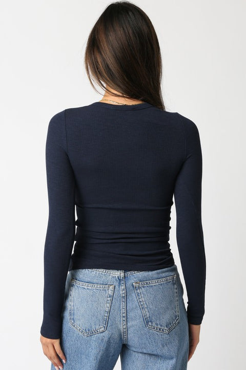 Abbey Long Sleeve | Navy