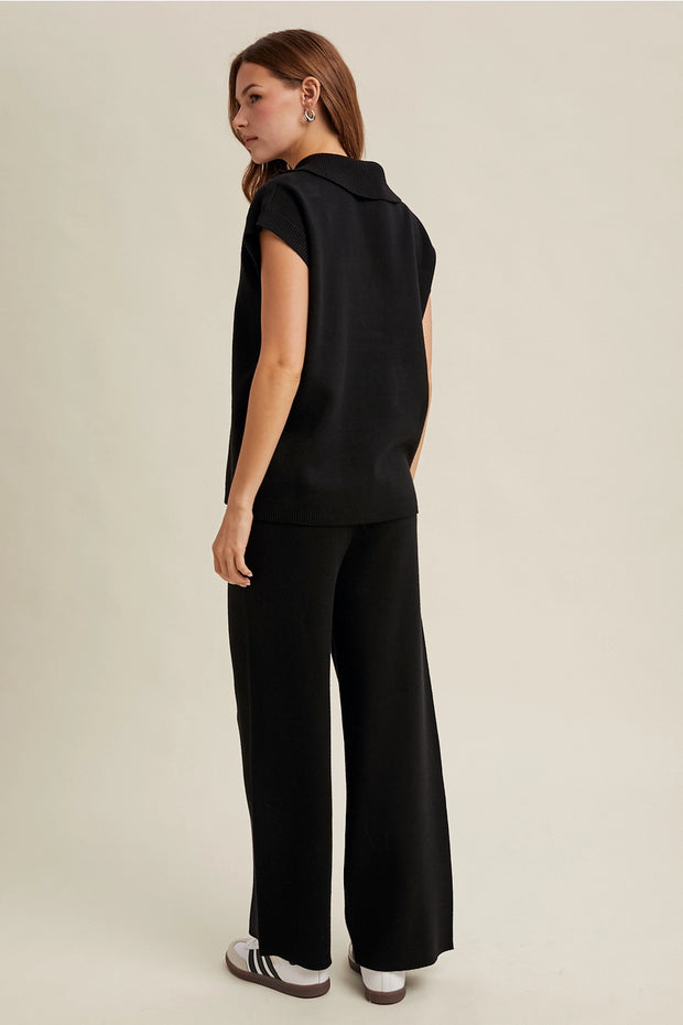Lenne Zip Collar Knit Top