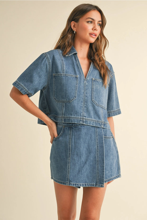 Rhodes Denim Top