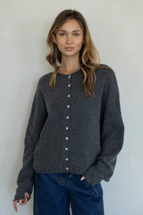 Piper Cardigan | Charcoal