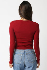 Abbey Long Sleeve | Scarlet