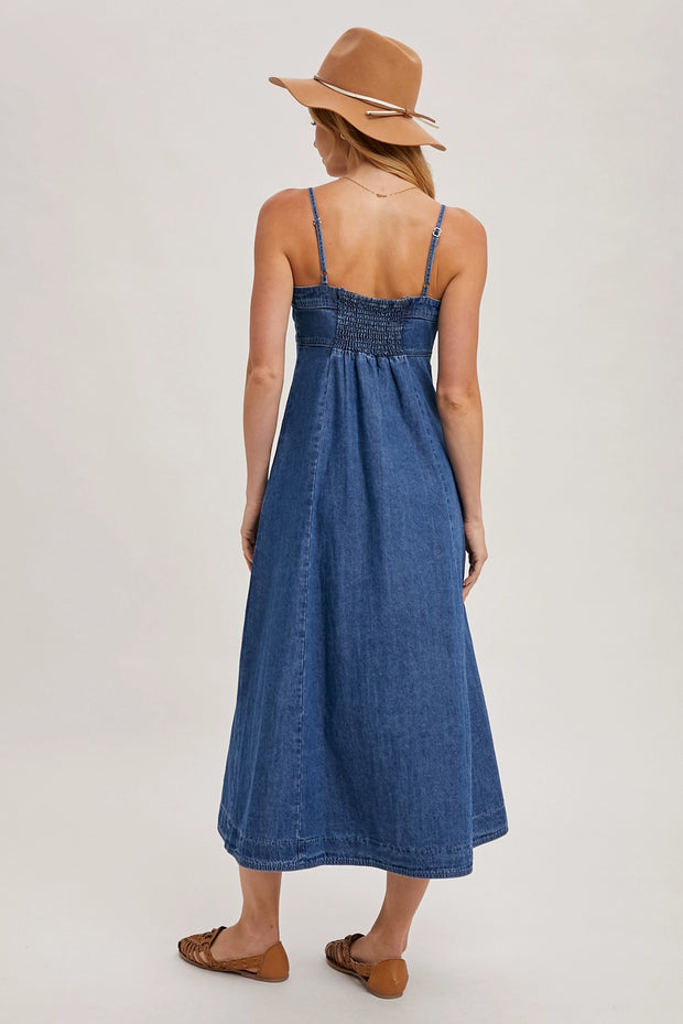 The Wynne Button-Front Midi
