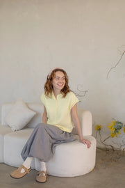 Piper Vest Cardigan | Pale Yellow