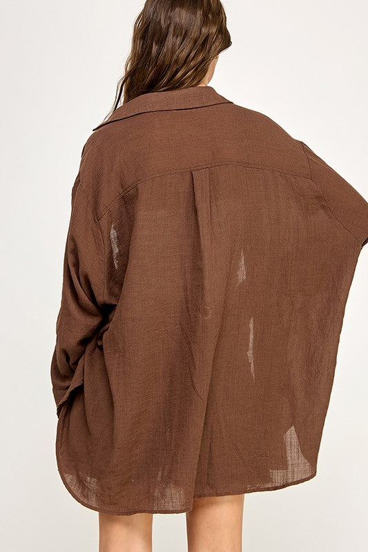 Bridget Button Down | Brown