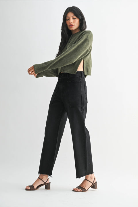 The Nautical Wide Leg | Black