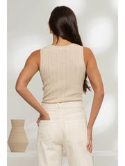 The Andi Rib Tank | Cream