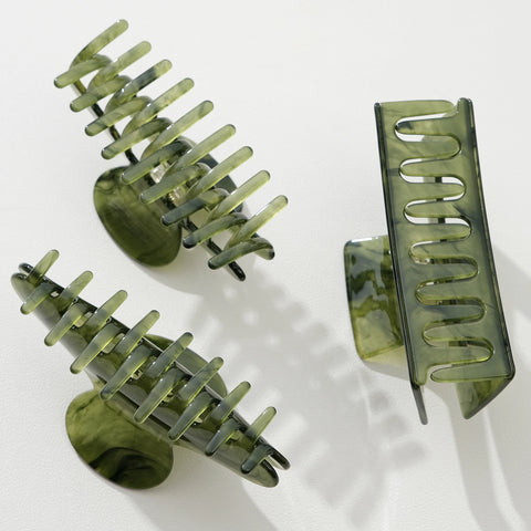 Jade Green Claw Clips