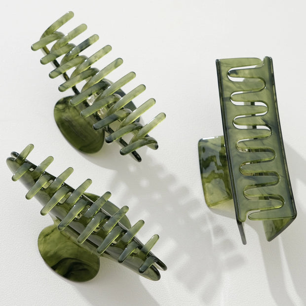 Jade Green Claw Clips