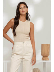 The Andi Rib Tank | Cream