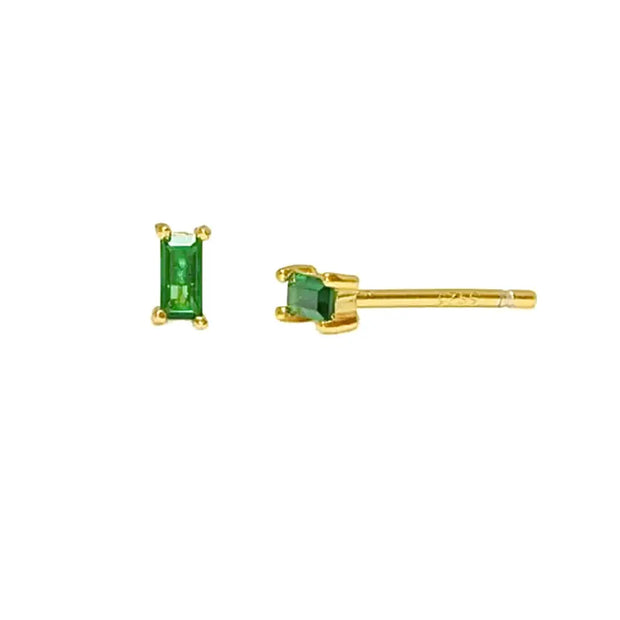 The Emily Emerald Studs