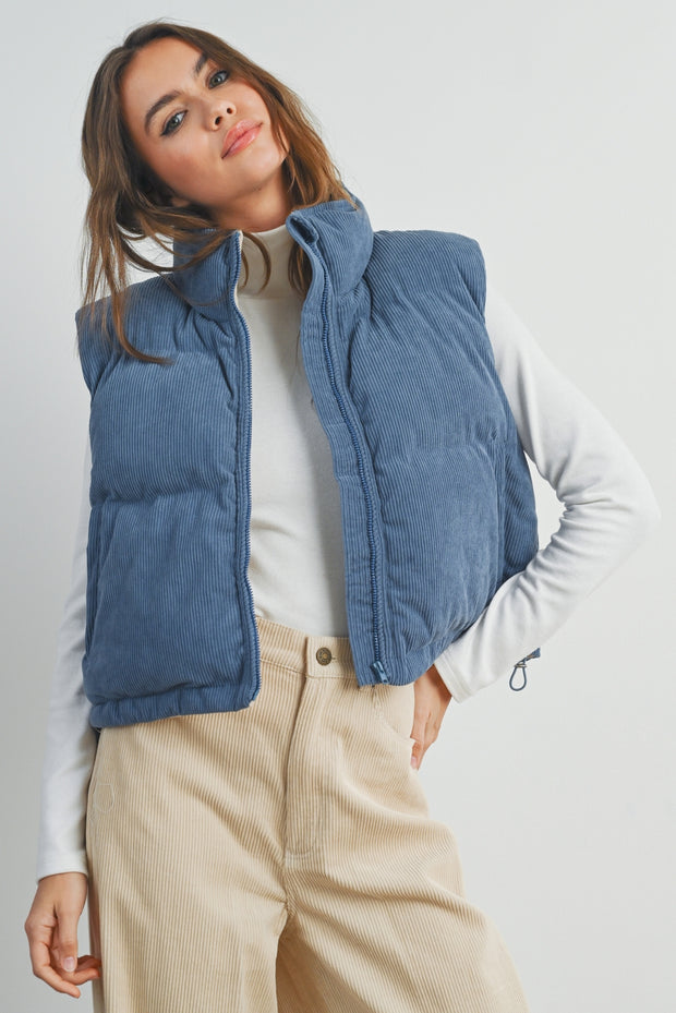 Adoreme Corduroy Puffer Vest