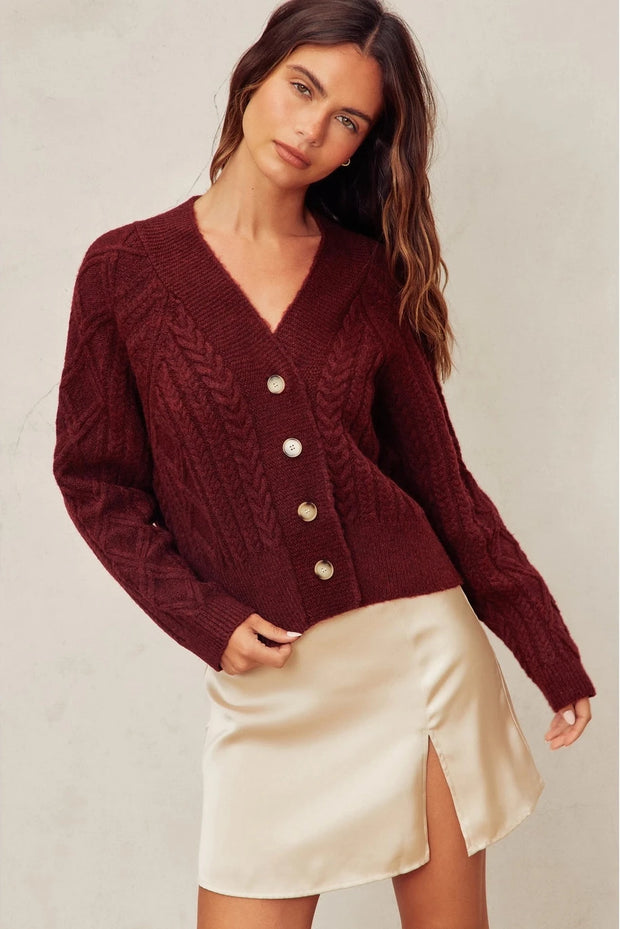 The Selby Cardigan | Merlot