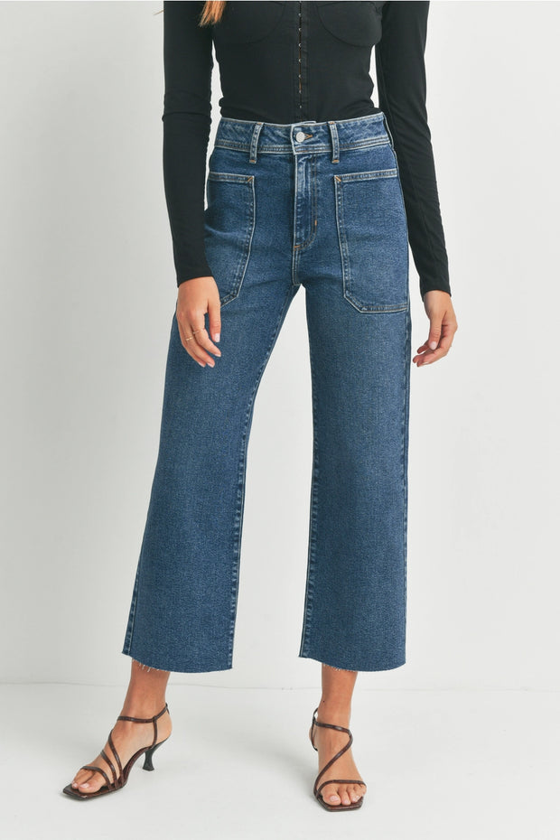The Nautical Wide Leg | Dark Wash