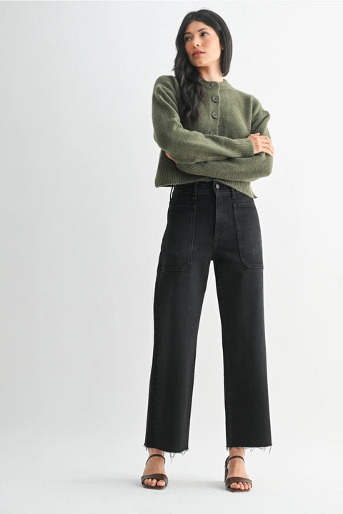 The Nautical Wide Leg | Black