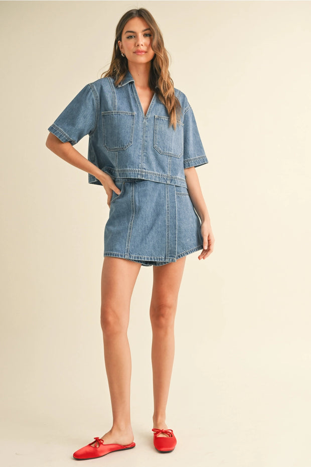 Rhodes Denim Top