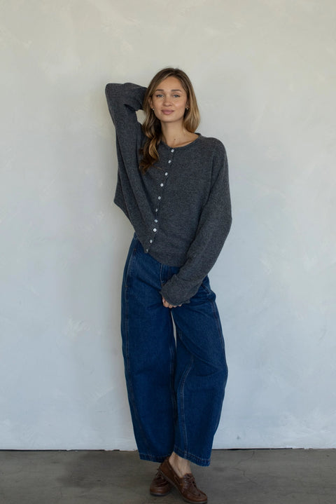 Piper Cardigan | Charcoal