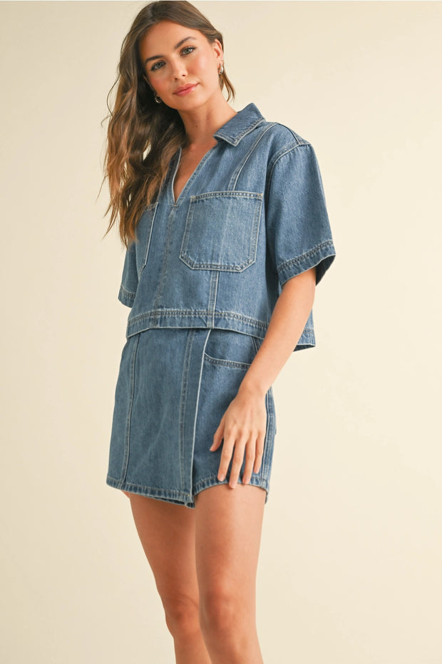 Rhodes Denim Top