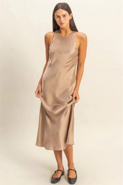 The Solenne Satin Midi