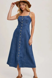 The Wynne Button-Front Midi
