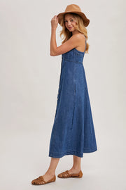 The Wynne Button-Front Midi