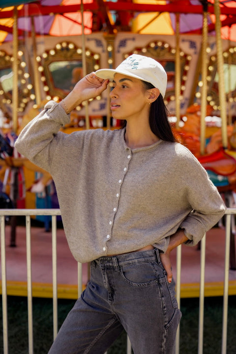 Piper Button Up Cardigan | Tan - RESTOCK
