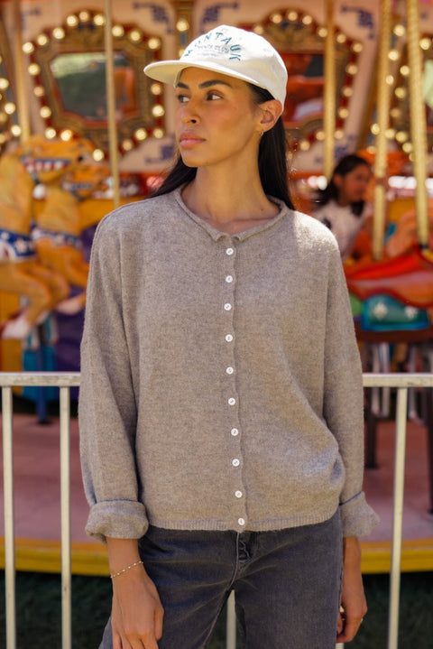 Piper Button Up Cardigan | Tan - RESTOCK