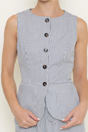 The Rue Vest | Navy