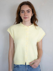 Piper Vest Cardigan | Pale Yellow