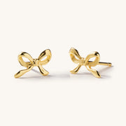 Dainty Bow Studs | Gold