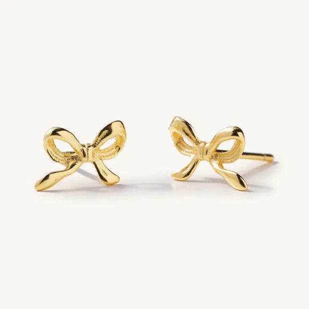 Dainty Bow Studs | Gold