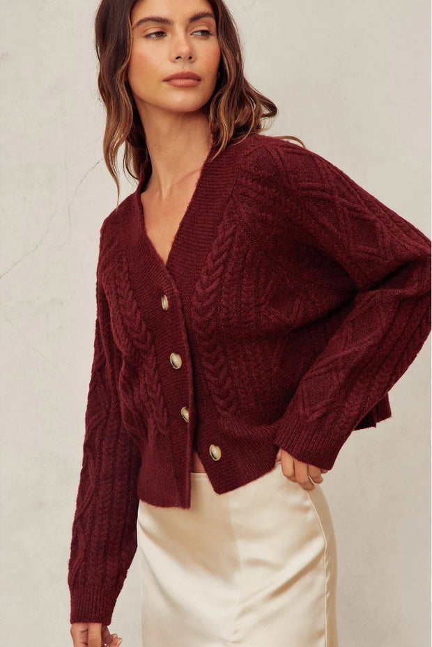 The Selby Cardigan | Merlot