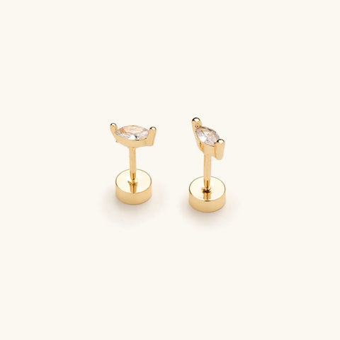 The Marquise Flat Back Studs