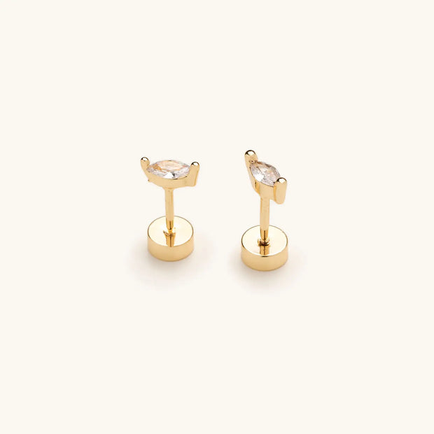 The Marquise Flat Back Studs