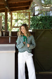 Piper Henley Pullover | Forest Green